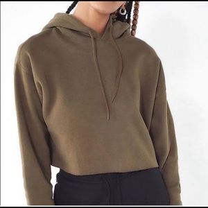 Urban outfitters green crop hoodie
